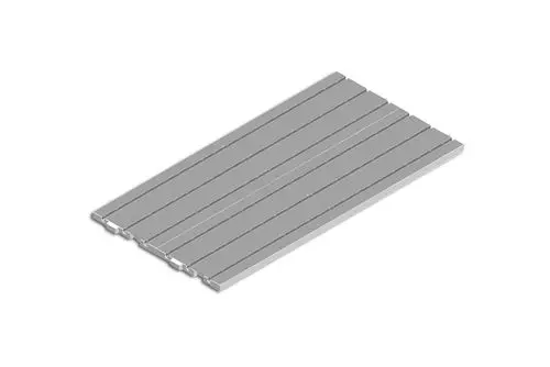 Roth CC Panel in grauer Ausführung, flaches Element mit mehreren parallel verlaufenden Rillen, auf weißem Hintergrund abgebildet.